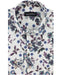 White Floral Cotton-Linen Shirt